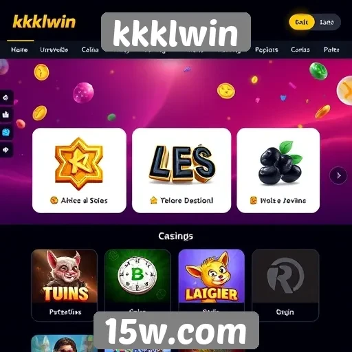 Funcionalidades destacadas no site kkklwin